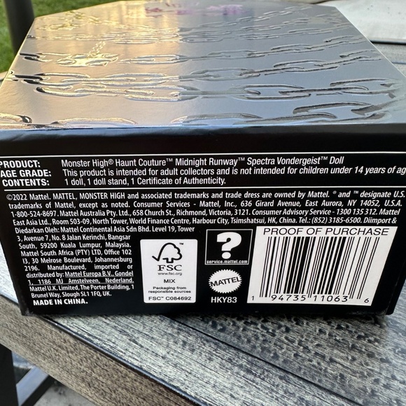 Monster High Midnight Runway Spectra Vondergeist Doll, collectible exclusive New - Picture 7 of 7